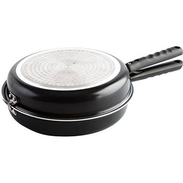 Dubbeld stekpanna för Tortilla - QUID - Svart - 28 cm - Aluminium - Non-stick - Säkerhet