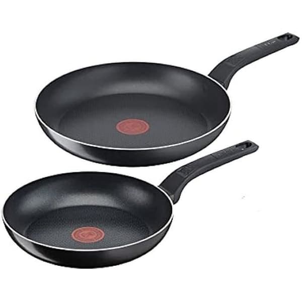 Set med stekpannor - TEFAL - Easy Cook &amp; Clean - 24/28 cm - Non-stick beläggning - Thermo-Signal™
