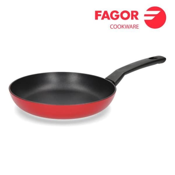 Stekpanna - Fagor - Elan 3 - Röd - Extra tjock 3 mm aluminium - Non-stick