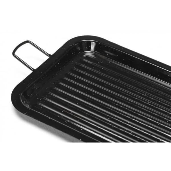 Grillpanna - VAELLO CAMPOS - PAMPELONA - Emaljerat stål - 31x25 cm - Ribbad botten
