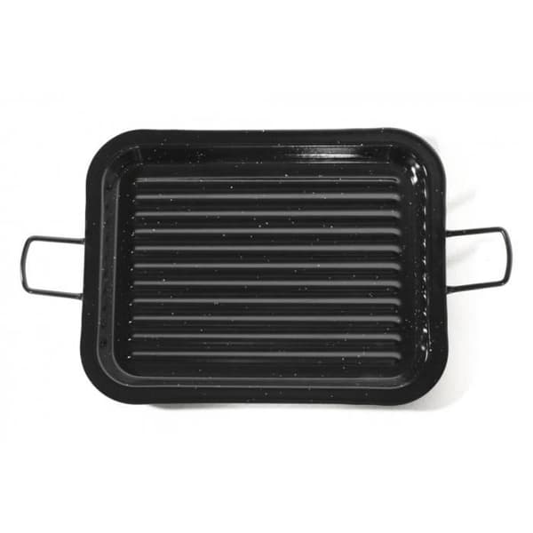 Grillpanna - VAELLO CAMPOS - PAMPELONA - Emaljerat stål - 31x25 cm - Ribbad botten