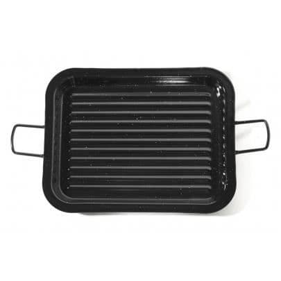 Grillpanna - VAELLO CAMPOS - PAMPELONA - Emaljerat stål - 31x25 cm - Ribbad botten