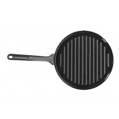 MERIDA grillpanna i emaljerad stål - VAELLO CAMPOS - 26 cm - Svart - Stekpanna, Grill - Stål