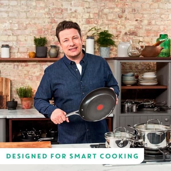 Stekpannor - TEFAL - Jamie Oliver Cook's Direct - 24/28 cm - Rostfritt stål - Förstärkt non-stick