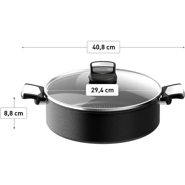 Stekpanna - TEFAL - Unlimited On - 28 cm - Repellents mot repor - Thermo-Fusion +
