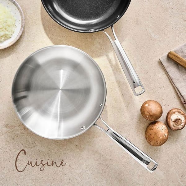Lacor 44424 Stekpanna i rostfritt stål 18/10 Diameter 24 cm Sauterpanna Utan Non-stick Sautépanna full induktionsbotten