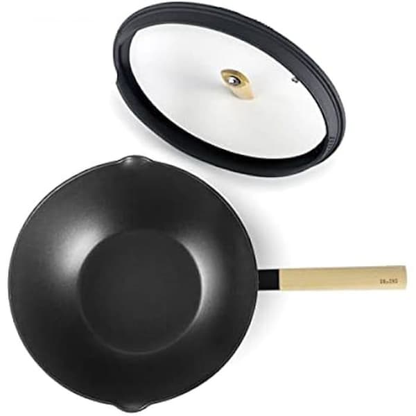 Wok - IBILI - Luxe - 30 cm - Smidd Aluminium - Nonstick - Glaslock