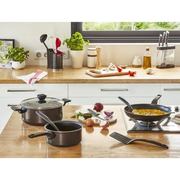 TEFAL Easy Cook &amp; Clean Stekpanna 28 cm, Non-induktion, Non-stick beläggning, Made in France B5540602