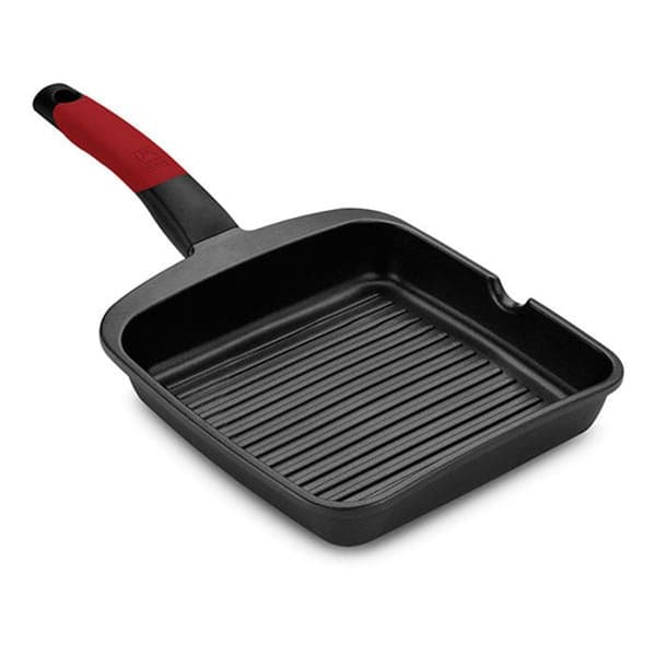 Grillpanna - BRA - Premiere - 28 x 28 cm - Röd - Ergonomiskt Handtag