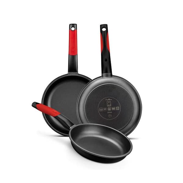Non-stick pan - Monix - Premiere A4112 - Ø 18 cm - Aluminium - Red