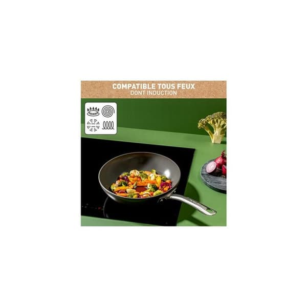 Tefal Stekpanna Renew+ wok C4241953 28 cm Svart - 3168430347700