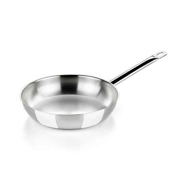 Stekpanna - PINTINOX - 26 cm - 18/10 rostfritt stål - Trippel diffusorbas - Ergonomiskt handtag