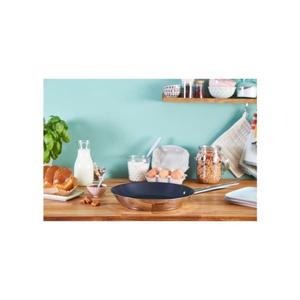 Stekpanna / wokpanna - Tefal - Cook Eat - Set om 2 - 24/28 cm - Rostfritt stål - Non-stick