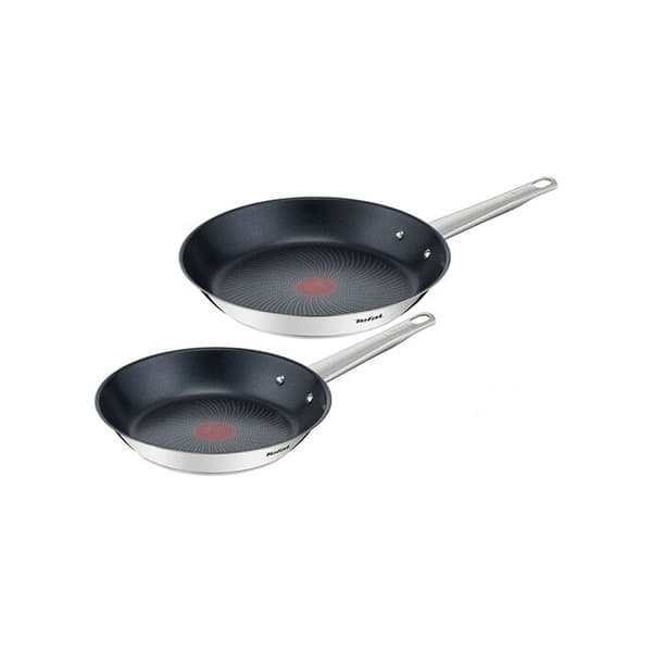 Stekpanna / wokpanna - Tefal - Cook Eat - Set om 2 - 24/28 cm - Rostfritt stål - Non-stick