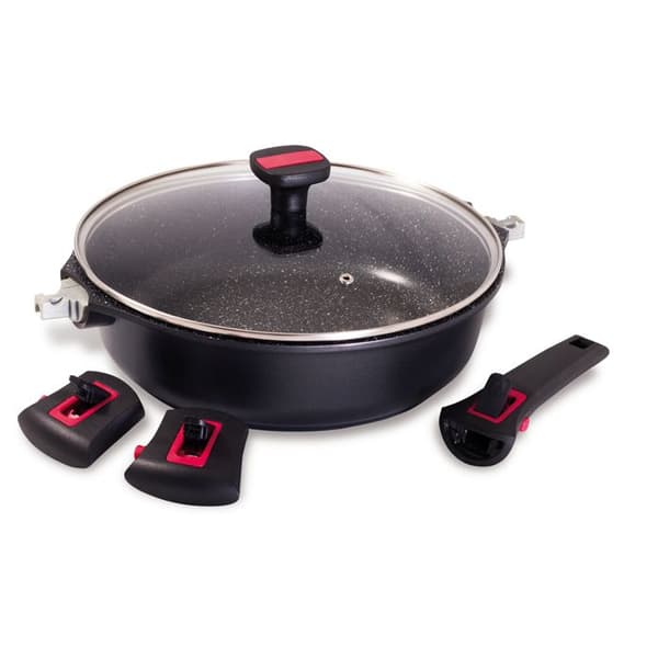 Sauterare med lock granit Pro keramik 28 cm - Baumalu