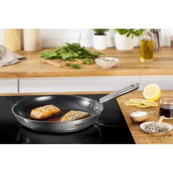 TEFAL Duetto+ Set med 2 stekpannor 24/28 cm, Induktion, Non-stick beläggning, Högkvalitativt rostfritt stål, 10 års garanti G732S255