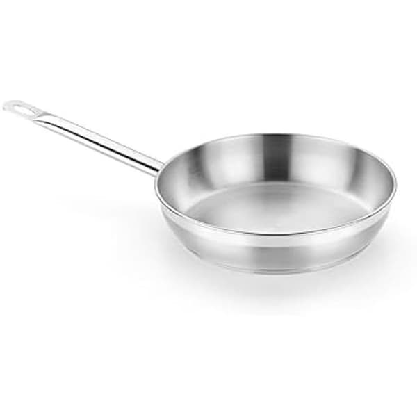 Stekpanna - BRA - 20 cm - Rostfritt stål 18/10 - Trefaldigt diffusionsbotten - Ergonomiskt handtag
