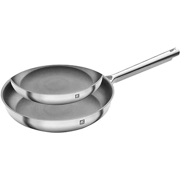 Set med stekpannor - ZWILLING - TrueFlow - 24 cm + 28 cm - Non-stick - Rostfritt stål - Induktion