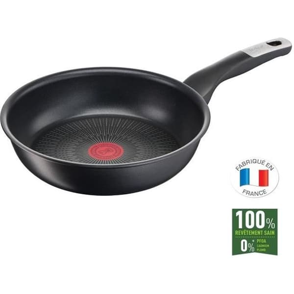 TEFAL G2550402 Stekpanna 24 cm OBEGRÄNSAD Alla värmekällor inklusive induktion - Tillverkad i Frankrike - Svart