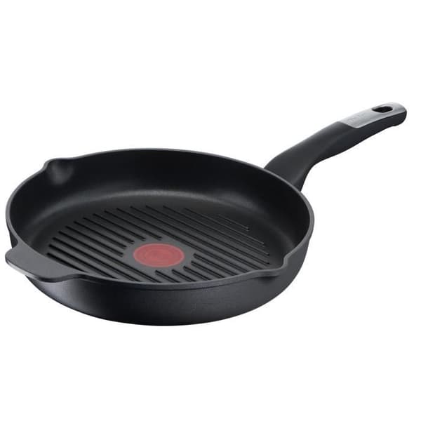TEFAL E2294074 Unlimited Grillpanna 26 cm i gjuten aluminium, Non-stick beläggning, Thermo-Signal™, Induktion, Hällpipar