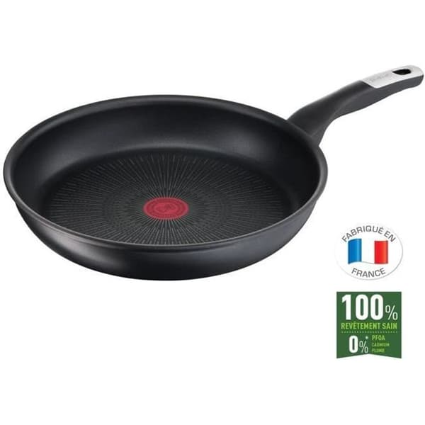 TEFAL G2550702 30 cm OBEGRÄNSAD stekpanna Alla värmekällor inklusive induktion - Made in France - Svart