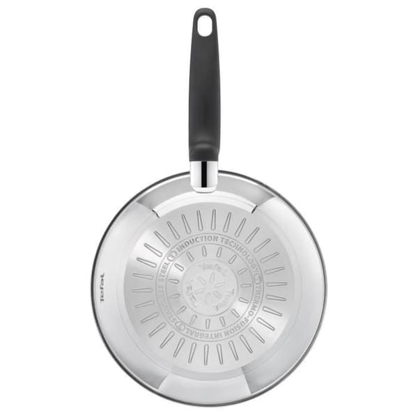 TEFAL E3084604 Gryta 24 cm (5 L) + glaslock, Induktion, Högkvalitativt rostfritt stål, 10 års garanti, Simmer, Primär