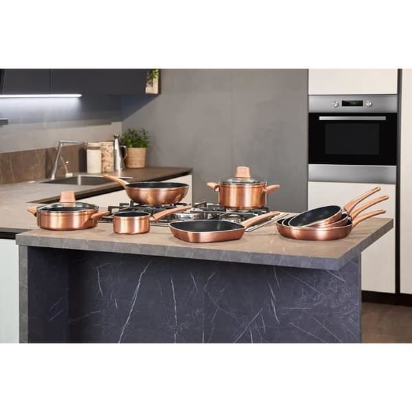 Lagostina Cuivrée Set med 3 Non-stick Stekpannor