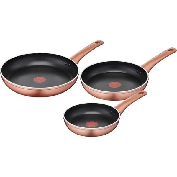 Lagostina Cuivrée Set med 3 Non-stick Stekpannor