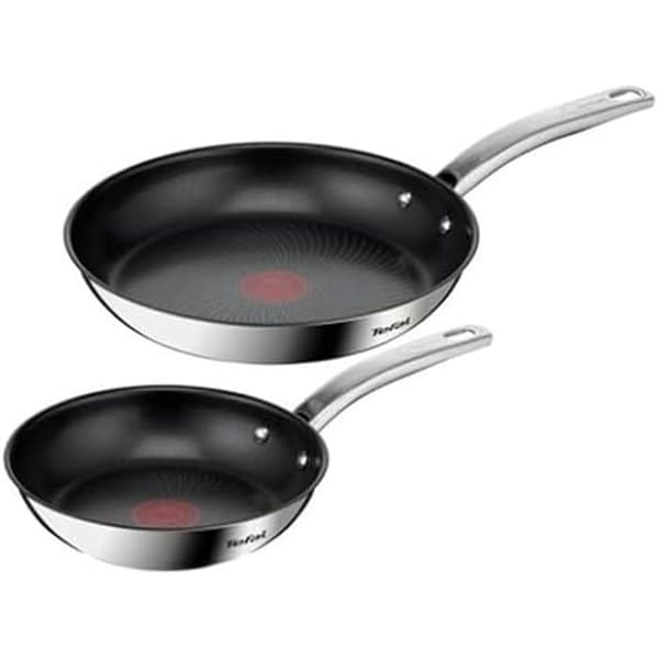 Stekpanna Set - TEFAL - B817S255 - Rostfritt stål - 2 delar - Ø 20 cm och Ø 26 cm