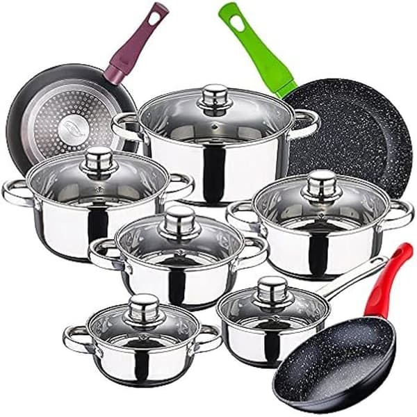 Köksset - SAN IGNACIO - Cassel - 12 delar - Rostfritt stål - Induktionskompatibel