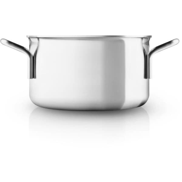 Eva Trio kockgrytan 3,6 liter 22 cm rostfritt stål/aluminium silverfärgad