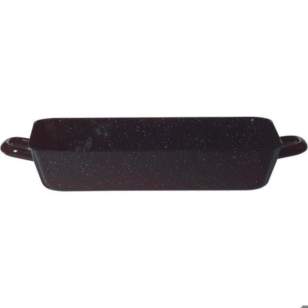RIESS Professionell emalj stekpanna, svart, med handtag, längd 260 mm