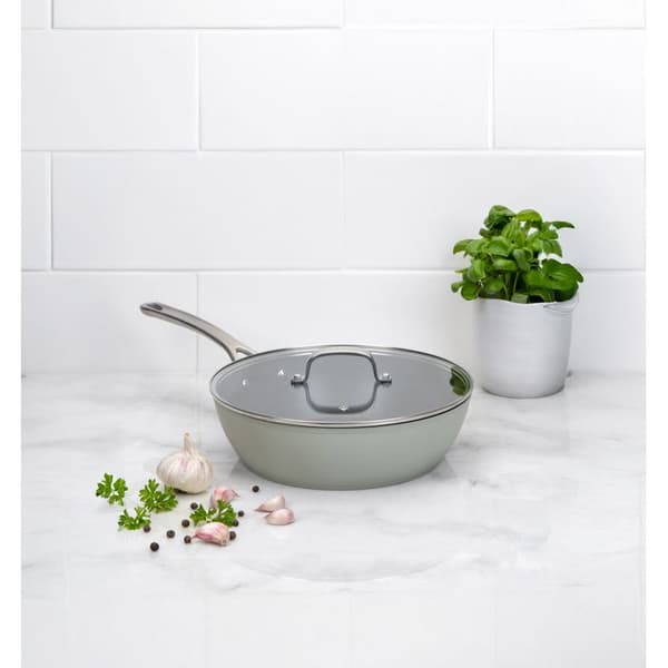 Antihaftgrytan 28 cm med glaslock Laura Ashley - Salvia blad av Pendeford