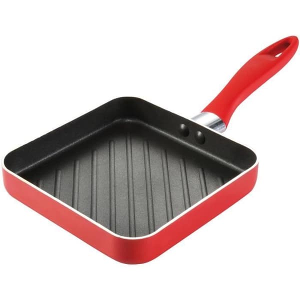 TESCOMA Presto mini grillpanna - 14x14cm - Röd - Alla värmekällor utom induktion
