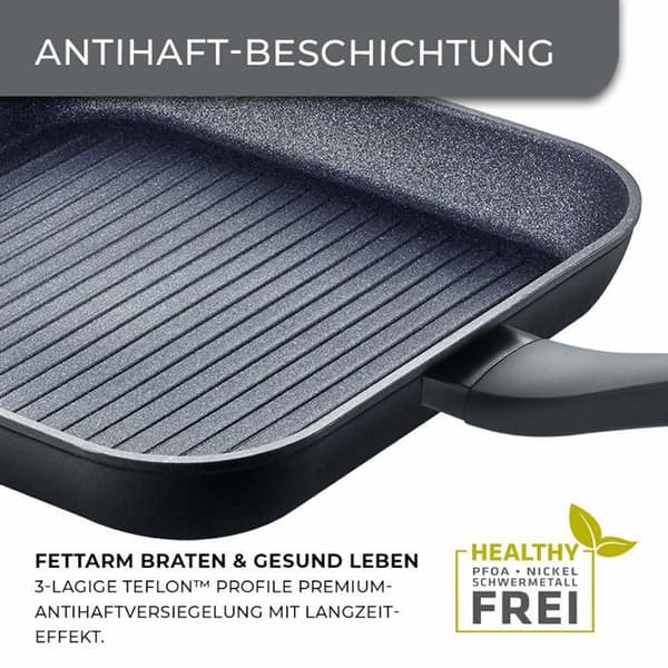 Berndes stekpanna - 21235 - Balance Induction Enduro Grillpanna i aluminium Svart 28 x 28 cm
