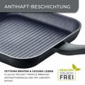 Miniatyrbild 2 av 4: Berndes stekpanna - 21235 - Balance Induction Enduro Grillpanna i aluminium Svart 28 x 28 cm