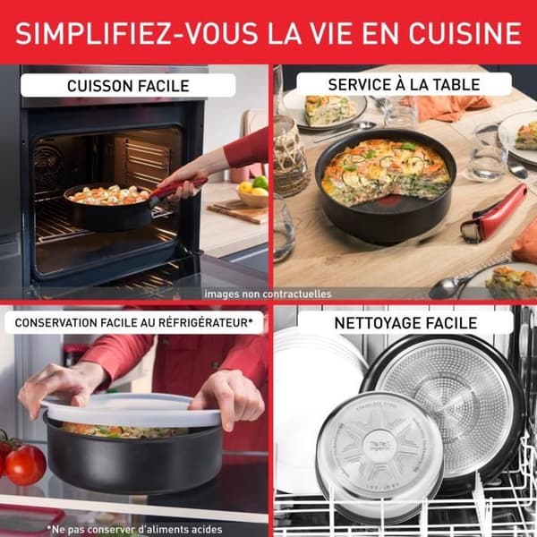 TEFAL INGENIO Eco Resist Stekpanna 28 cm, Induktion, Non-stick, Staplingsbar, Tål diskmaskin, Tillverkad i Frankrike L3970602