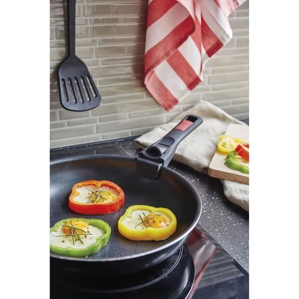 SITRAM 3 stycken Agile stekpannor - Non-stick aluminium - Ø 20 / 24 / 28 cm - Alla värmekällor inklusive induktion - Svart
