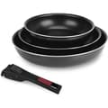 Miniatyrbild 1 av 2: SITRAM 3 stycken Agile stekpannor - Non-stick aluminium - Ø 20 / 24 / 28 cm - Alla värmekällor inklusive induktion - Svart