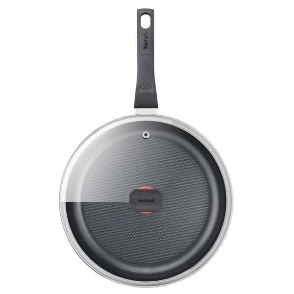 TEFAL Easy Cook & Clean Sautépanna 24 cm + glaslock, icke-induktion, non-stick beläggning, tillverkad i Frankrike B5543202