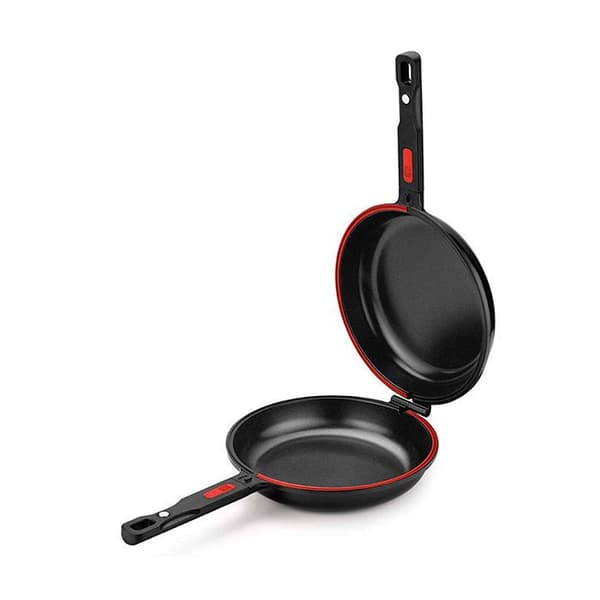 BRA dupla Dubbel Omelett Stekpanna 24 cm i gjuten aluminium med non-stick, lämplig för alla typer av bränder inklusive I A41146
