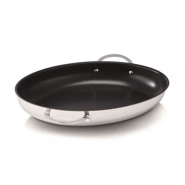 Fiskpanna - BEKA - Oval 37,5x25 cm - 18/10 rostfritt stål - Non-stick - Alla värmekällor