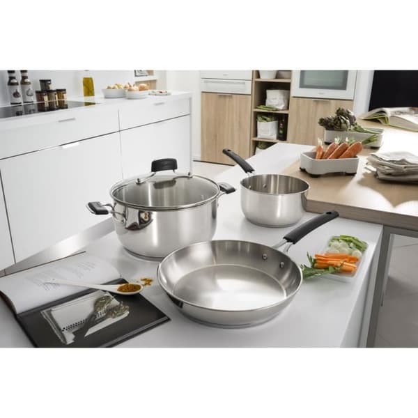 Sautépanna - LAGOSTINA - Tempra D - Diameter 26 cm - Alla värmekällor inklusive induktion - Rostfritt stål