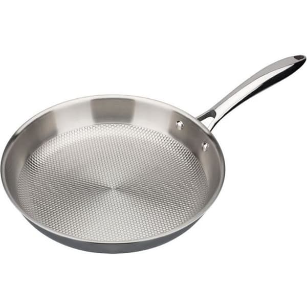 Stekpanna - GSW - 975346 - 28cm - 1810 rostfritt stål - Honeycomb bas - Ergonomiskt handtag