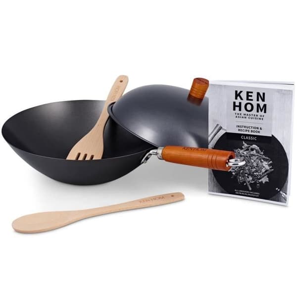 Wokpanna set - TOM - 31 cm - Stål/trä - Trähandtag - Non-stick