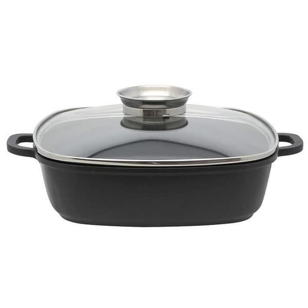 Stekpanna - ELO - 28 x 28 cm - Gjuten aluminium - Non-stick - Glaslock