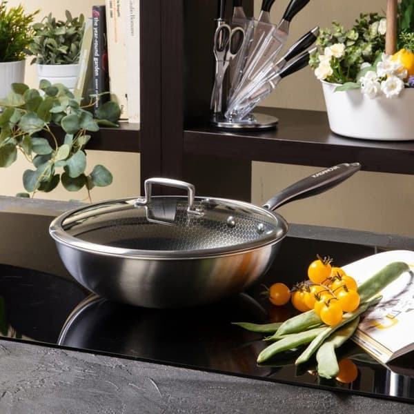 Stekpanna - sautépanna Kasanova - KTS000378NOC - Wok med tre skikt 28 cm med lock med 3 lager