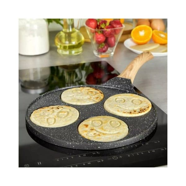 Crepepanna - KINGHOFF - 34673 - Marmor - Grafit - Alla brännare kompatibla