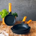 Miniatyrbild 3 av 6: BRA Efficient Orange | Set med 3 Stekpannor 20-24-28 cm, Aluminiumgjutning med Platinum Plus Non-stick beläggning utan PFOA, Kompatibel