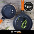Miniatyrbild 5 av 6: BRA Efficient Orange | Set med 3 Stekpannor 20-24-28 cm, Aluminiumgjutning med Platinum Plus Non-stick beläggning utan PFOA, Kompatibel